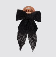 Load image into Gallery viewer, Oversized Bow Hair Clip - Spider
