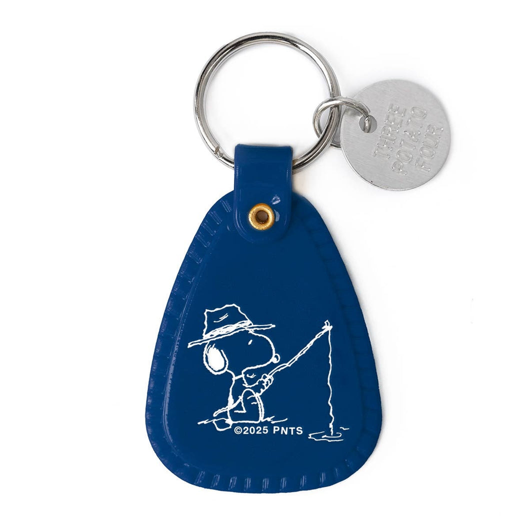 Snoopy Fisherman Saddle Keychain