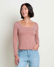 Load image into Gallery viewer, Rosalie Square Neck Longsleeve - Campfire Pattern
