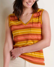 Load image into Gallery viewer, Grom V Neck Tank - Sunset Stripe - Tigertree
