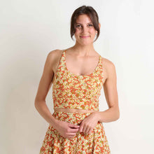 Load image into Gallery viewer, Terrane Longline Tank Bralette - Mango Daisy Field Print
