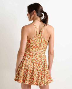 Terrane Longline Tank Bralette - Mango Daisy Field Print