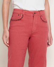Load image into Gallery viewer, Balsam Cutoff Jean - Sundown Embroidery
