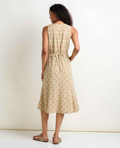 Manzana Midi Dress- Barley Strawberry