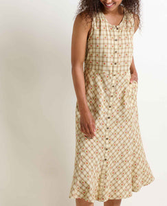 Manzana Midi Dress- Barley Strawberry