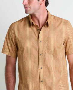 Fletch SS Shirt - Tabac Vertical Print