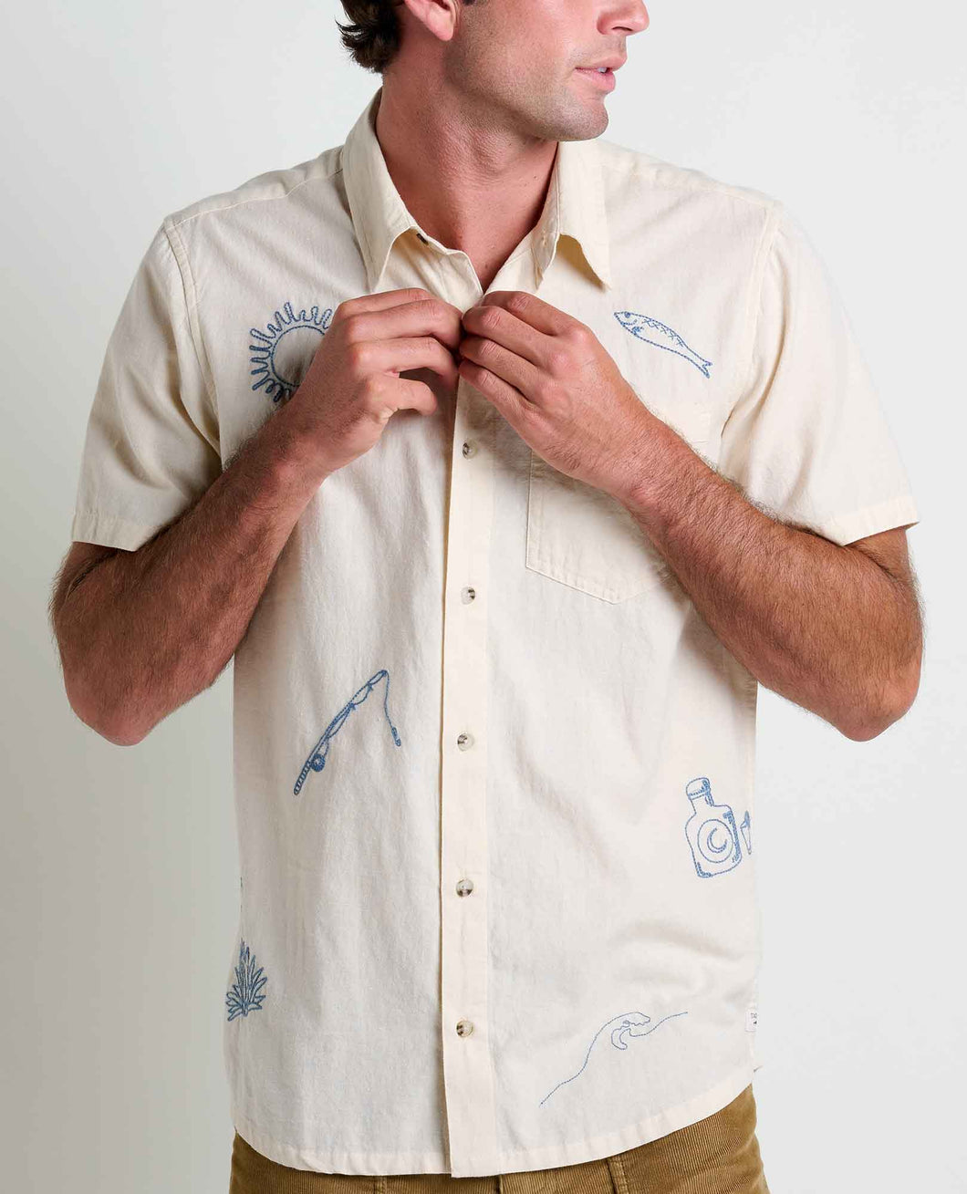 Airscape SS Shirt - Salt Embroidery