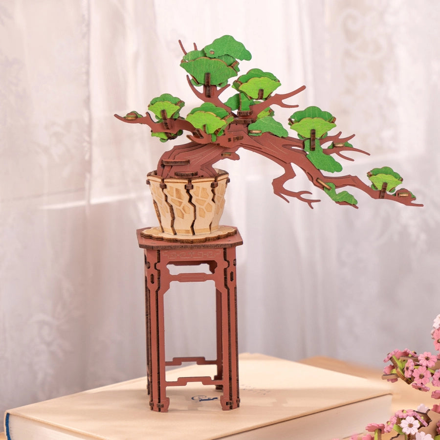 Wooden Puzzle: Evergreen Pine Bonsai