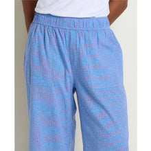 Load image into Gallery viewer, Taj Hemp Wide Leg Pant - Blue Jay Railroad Stripe
