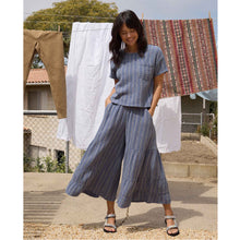 Load image into Gallery viewer, Tate Double Weave SS Blouse - Kyanite Stripe - Tigertree
