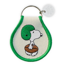 Load image into Gallery viewer, Snoopy Football Patch Keychain - Ivory
