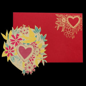 Floral Heart Greeting Card