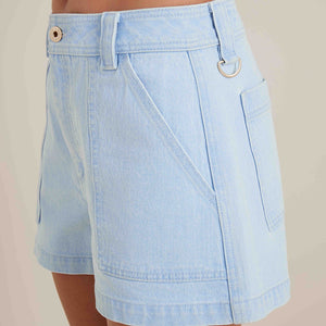 Highway Shorts- Light Bleached Denim