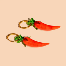 Load image into Gallery viewer, Harvest Pepper Hoops- 18K Gold Plated
