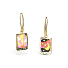 Load image into Gallery viewer, Sun &amp; Moon Tarot Earrings
