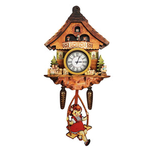German Girl on Swing Clock Magnet - Tigertree