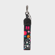 Load image into Gallery viewer, Black Nylon Keychain- Flowers
