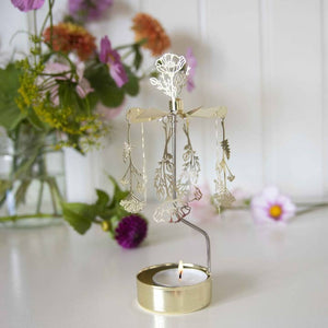 Flora Gold Rotary Candleholder