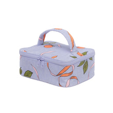Load image into Gallery viewer, Small Cosmetic Case- Apricots + Ribbons
