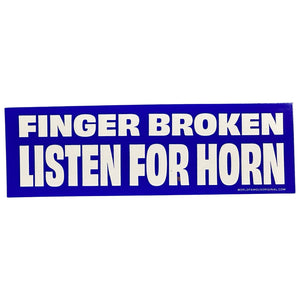 Finger Broken Bumper Sticker - Tigertree