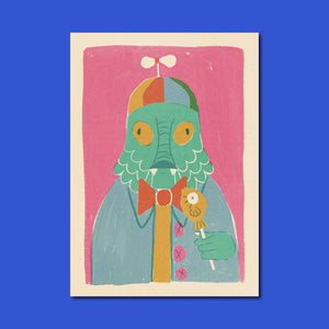 Silly Snack II Mini Art Print- 5"x7" - Tigertree