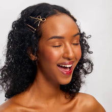 Load image into Gallery viewer, Metal Enamel Cloud + Bow Bobby Pin Set of 8
