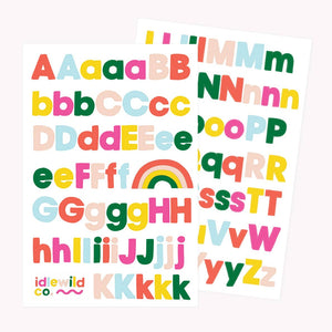 Sans Bright Alphabet Sticker Sheet- 2pc