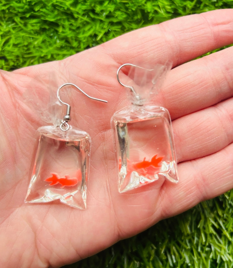 Bagged Goldfish Earrings