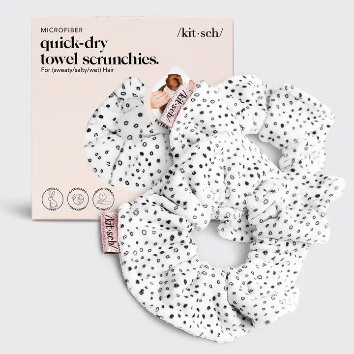 Towel Scrunchie 2 Pack- Micro Dot
