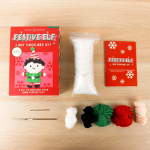 Load image into Gallery viewer, Festive Elf Crochet Kit
