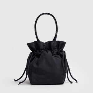 Nylon Drawstring Bag- Black