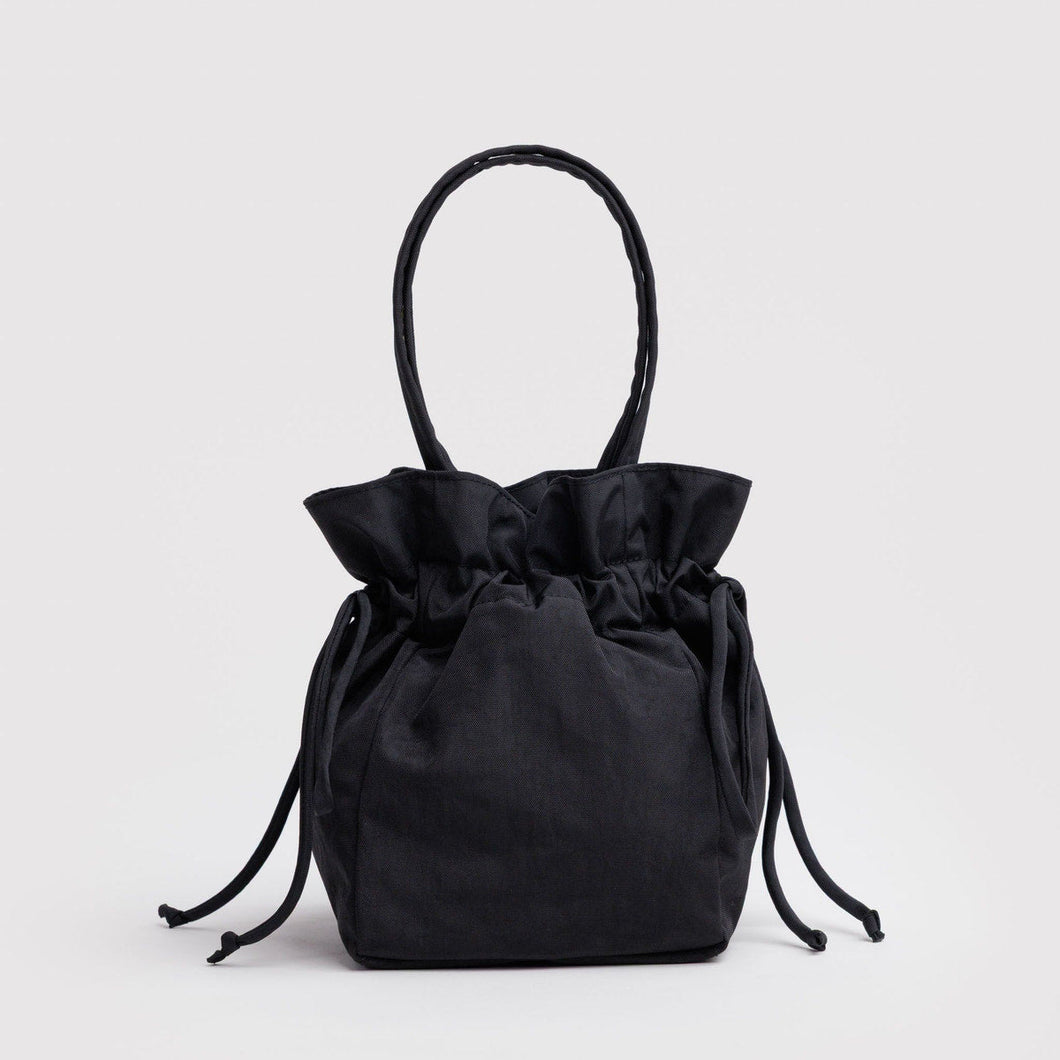 Nylon Drawstring Bag- Black