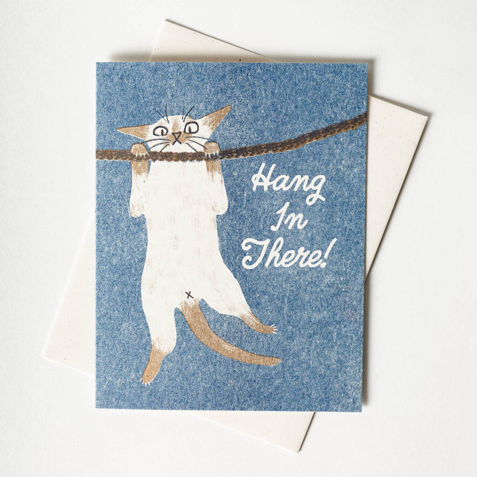 Hang In There Risograph Card - Tigertree