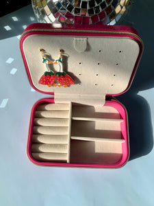 Snake + Strawberry Travel Jewelry Case