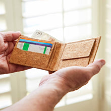 Load image into Gallery viewer, Natural Cork Billfold Wallet - Tigertree
