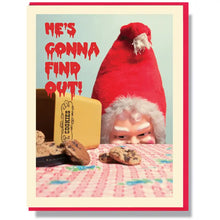 Load image into Gallery viewer, Creepy Santa He&#39;s Gonna Find Out Card - Tigertree
