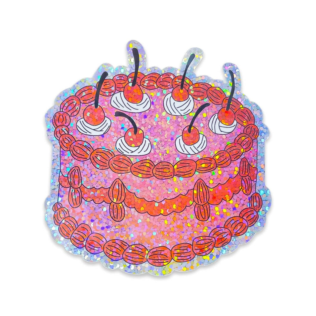 Glitter Cake Sticker