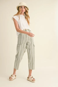 Kavala Stripe Pant - Olive