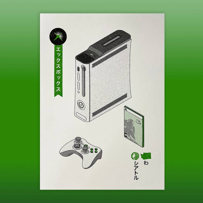 Xbox 360 Risograph Print - Tigertree
