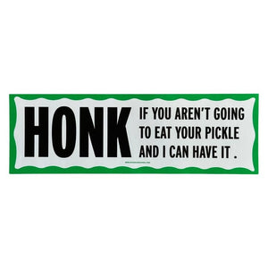 Honk If You Aren't Eating Your Pickle