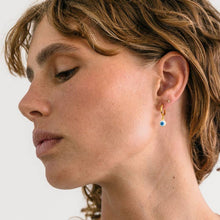 Load image into Gallery viewer, Evil Eye Huggie Hoops
