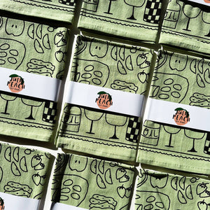 Picnic Sage Tea Towel