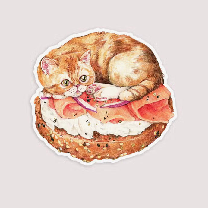 Bagel Cat Sticker - Tigertree