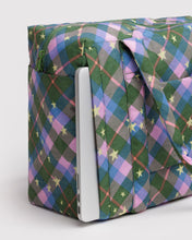 Load image into Gallery viewer, Small Cloud Carry-On- Green Star Plaid
