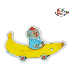 Richard Scarry Banana Car Sticker