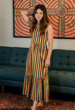 Load image into Gallery viewer, Opal Dress - Navy Chartreuse Stripe - Tigertree
