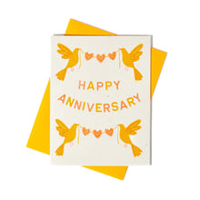 Load image into Gallery viewer, Happy Anniversary Birds Risograph Card

