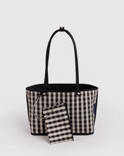 Load image into Gallery viewer, Medium Nylon Reversible Tote - Black Mix
