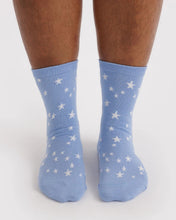 Load image into Gallery viewer, Crew Sock - Blue Star - Tigertree
