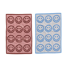 Load image into Gallery viewer, Hand Towel Set of 2 - Sky Blue and Blush Happy
